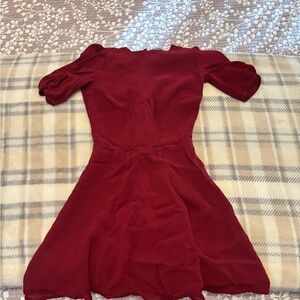 Reformation Rich Burgundy Mini Dress